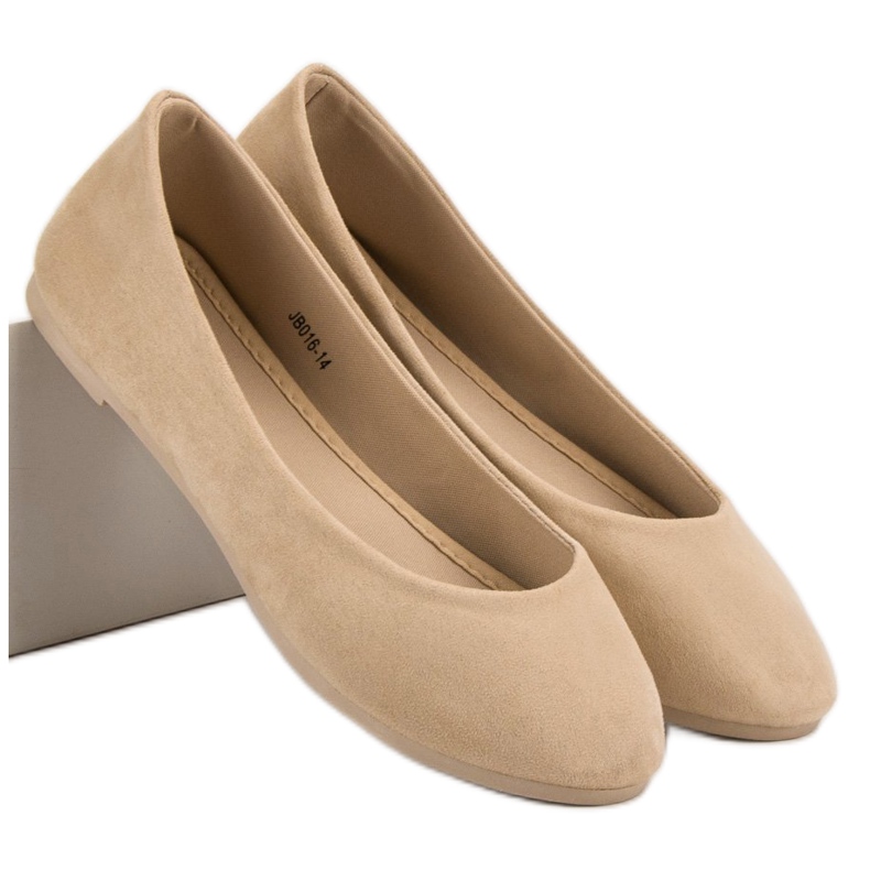 Ballerines VICES en daim beige 1