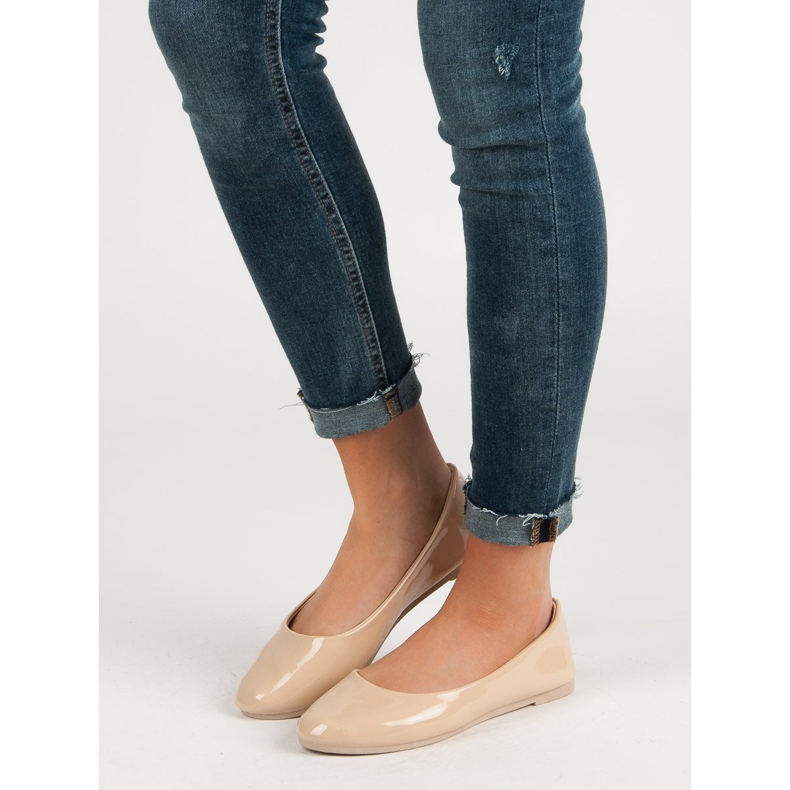 Ballerines VICES laquées brun 1