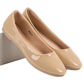 Ballerines VICES laquées brun 3