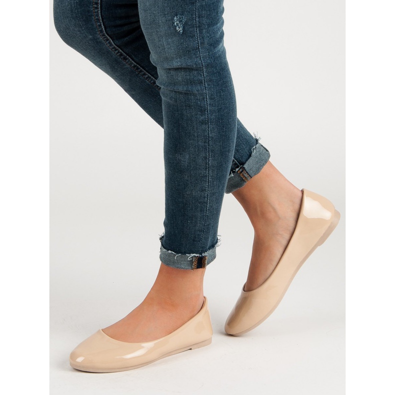 Ballerines VICES laquées brun 2