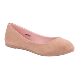 Ballerines en daim poudre VICES rose 3