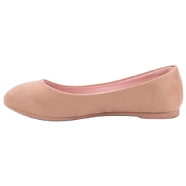 Ballerines en daim poudre VICES rose 4