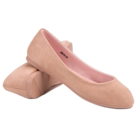 Ballerines en daim poudre VICES rose 5