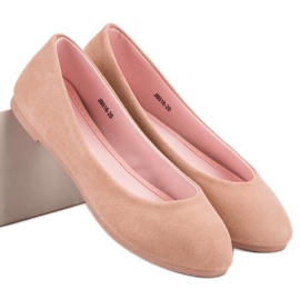 Ballerines en daim poudre VICES rose 6