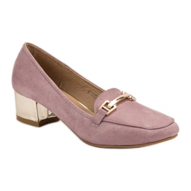 Kylie Mocassins à talons hauts violet 1