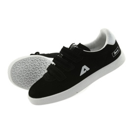 Chaussures de sport insert cuir American Club BS06 blanche le noir 5