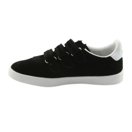 Chaussures de sport insert cuir American Club BS06 blanc noir 2