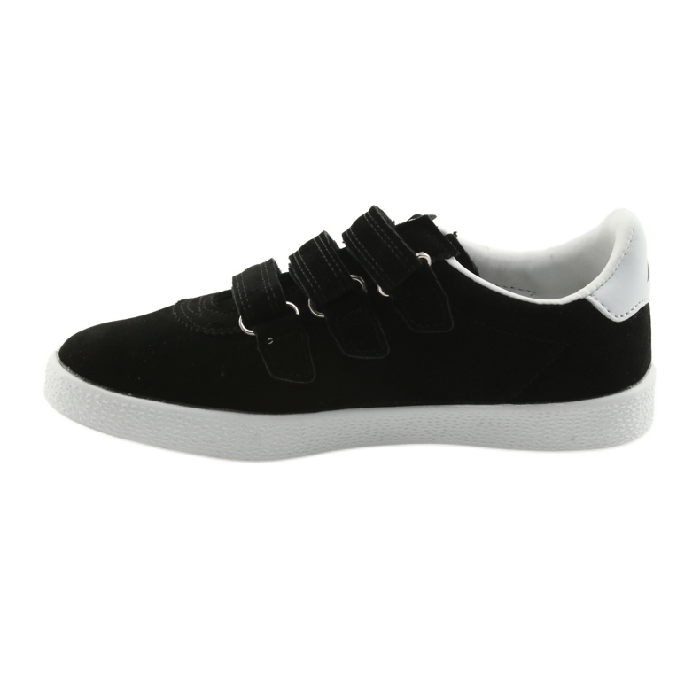Chaussures de sport insert cuir American Club BS06 blanc noir 2