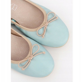 Ballerines avec double ruban 1193 Bleu 6