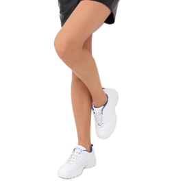 Chaussures de sport blanches et bleues 6256 Bleu 1 Chaussures de sport blanches et bleues 6256 Bleu 1