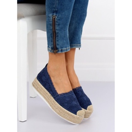 Espadrilles en dentelle bleu marine A8692 DK.BLUE 1