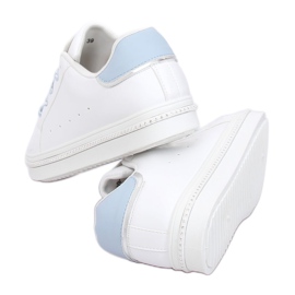 Baskets femme blanches et bleues H99-36 Bleu 1
