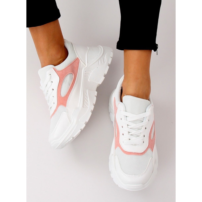 Chaussures de sport blanches et roses PP-37 BLANC / ROSE 1