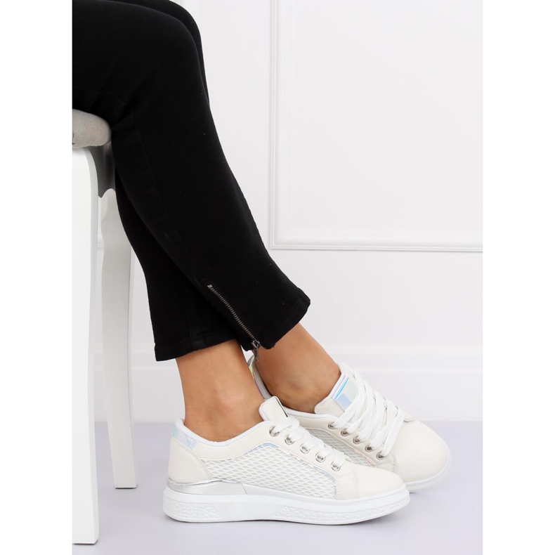 Baskets holographiques blanches ZF-40 White 1