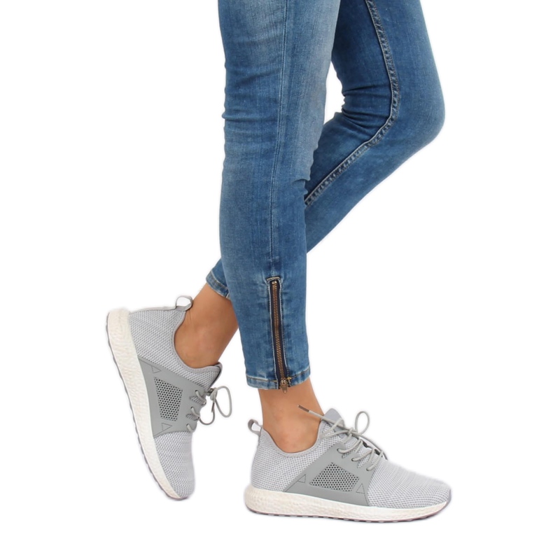 Chaussures de sport HY2820 L.GRAY grises 1 Chaussures de sport HY2820 L.GRAY grises 1