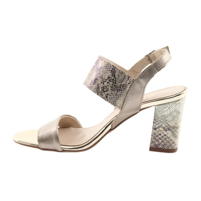 Sandales sur le Gamis 3390 gold post / essence reptile doré 2