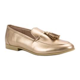 Mocassins dorés à franges VICES d'or 1