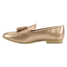 Mocassins dorés à franges VICES d'or 2