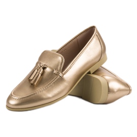 Mocassins dorés à franges VICES d'or 6