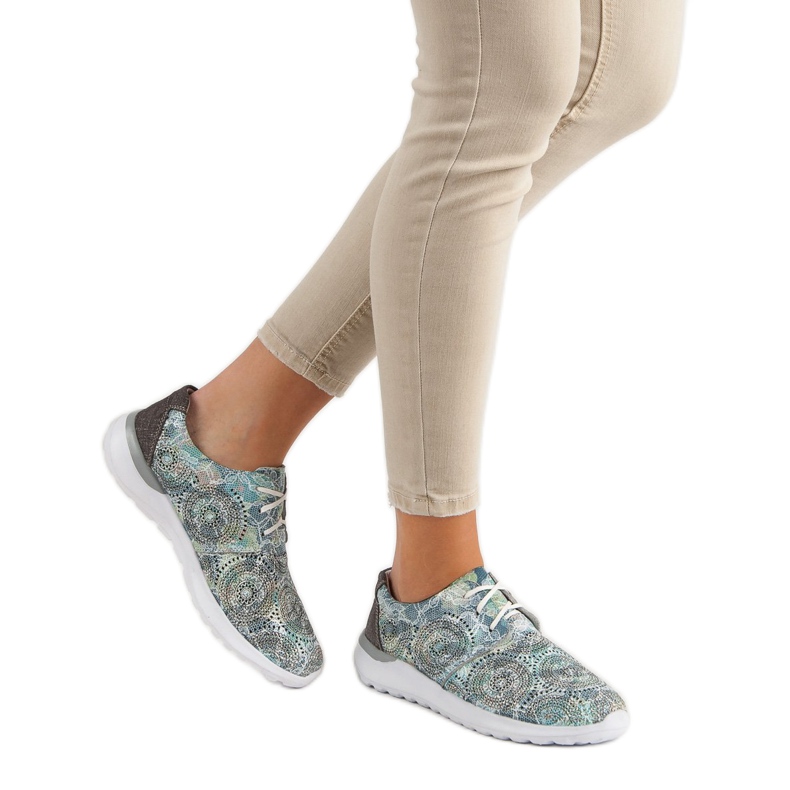 Filippo Chaussures de sport en cuir multicolore 1