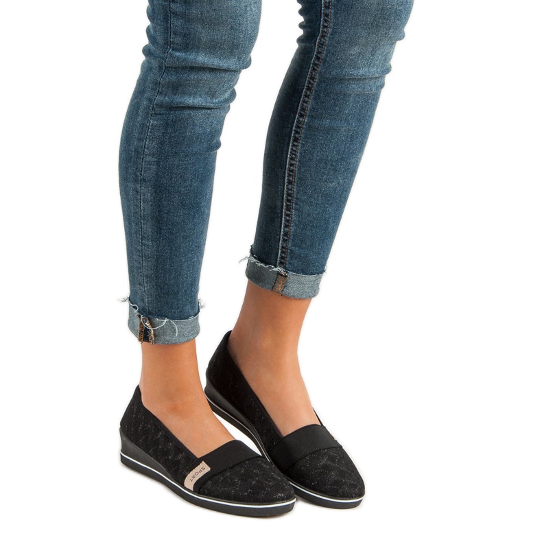 Ballerines textiles VINCEZA noir 1