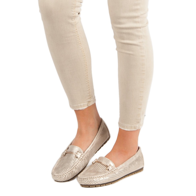 Kylie Mocassins brillants jaune 2