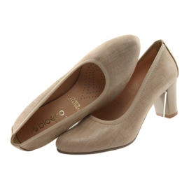 Escarpins femme en cuir à semelle souple Arka 5137 beige 5