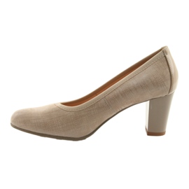 Escarpins femme en cuir à semelle souple Arka 5137 beige 2