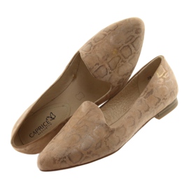 Ballerines Lordsy pour femme cuir Caprice 24203 beige 5