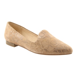Ballerines Lordsy pour femme cuir Caprice 24203 beige 1