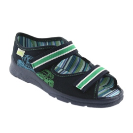 Chaussures enfant Befado 969X073 vert bleu marine 2
