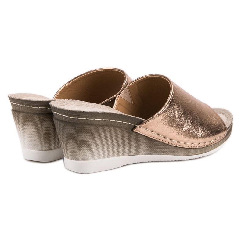 Sandales compensées VINCEZA d'or 2