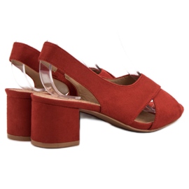 Kylie Sandales rouges en daim 6