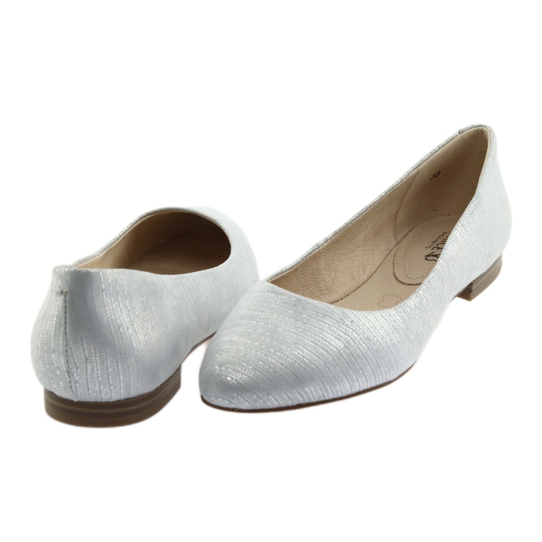 Ballerines escarpins pour femmes Caprice 22104 bleu argent gris 4