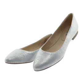 Ballerines escarpins pour femmes Caprice 22104 bleu argent gris 3