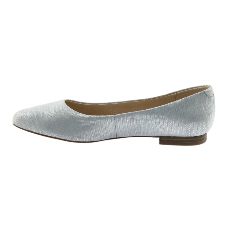 Ballerines escarpins pour femmes Caprice 22104 bleu argent gris 2