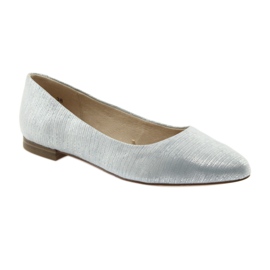 Ballerines escarpins pour femmes Caprice 22104 bleu argent gris 1