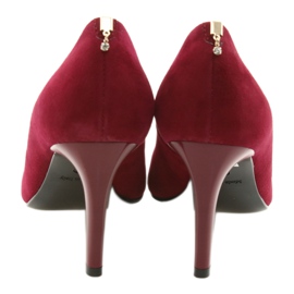 Escarpins femme rouges SALA 7064 avec décoration 6