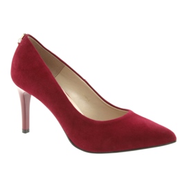 Escarpins femme rouges SALA 7064 avec décoration 1