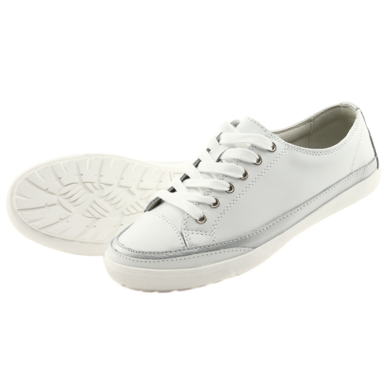 Chaussures de sport pour femmes, attachées Filippo 703 argent blanc blanche gris 5