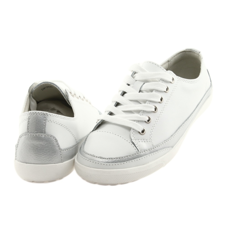 Chaussures de sport pour femmes, attachées Filippo 703 argent blanc gris 4