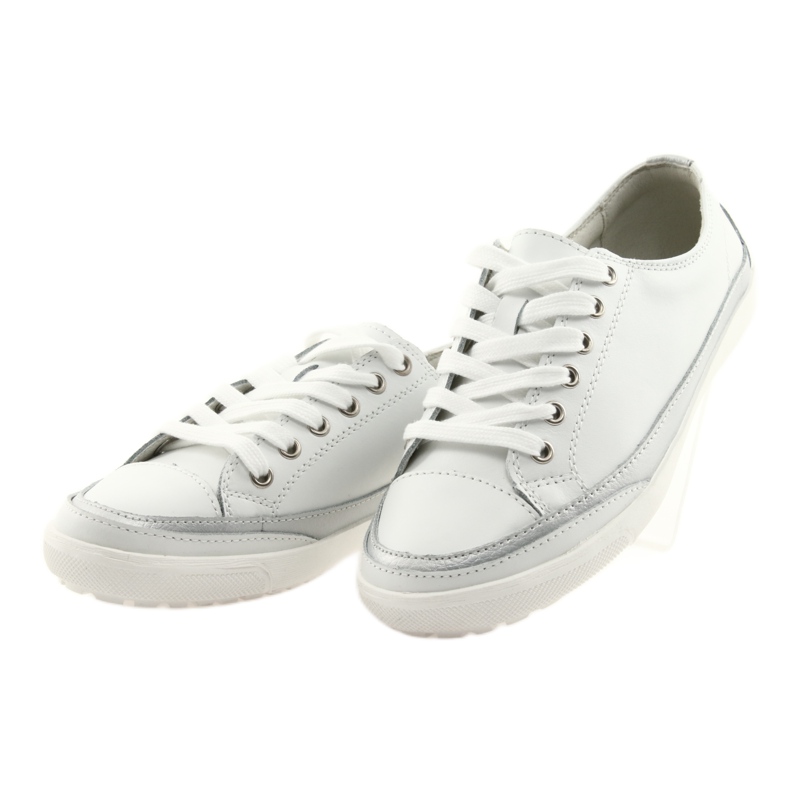 Chaussures de sport pour femmes, attachées Filippo 703 argent blanc gris 3