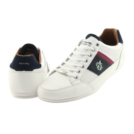 Chaussures de sport homme Mckey 901 blanches rouge bleu marin 4