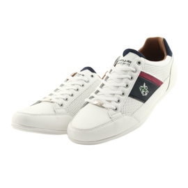 Chaussures de sport homme Mckey 901 blanches rouge bleu marin 3
