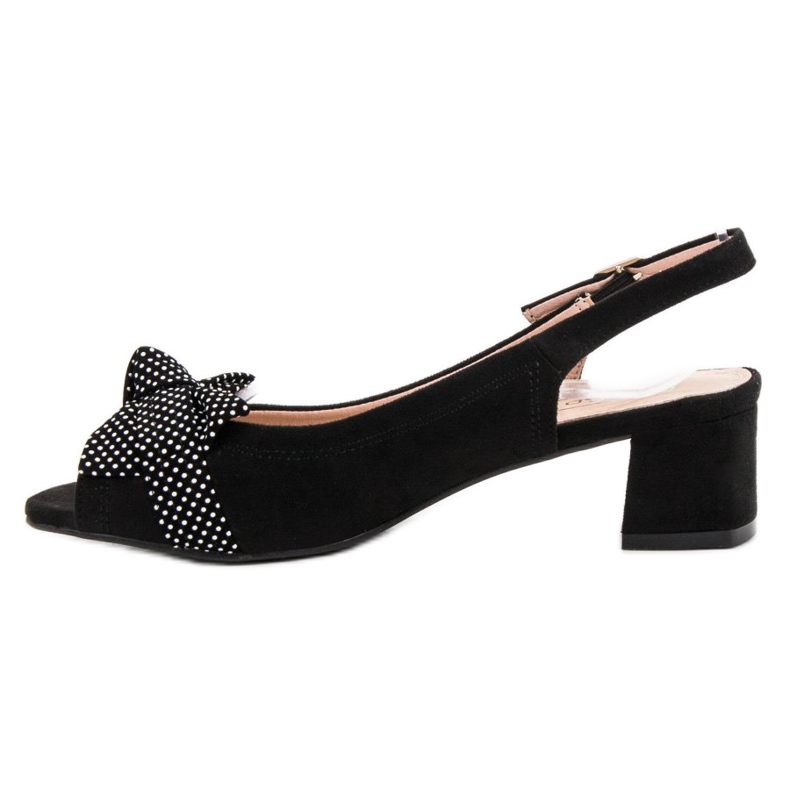 Filippo Sandales en daim à nœud noir 2