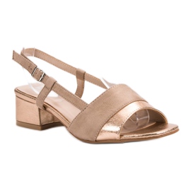 Sandales poudre VINCEZA rose 1