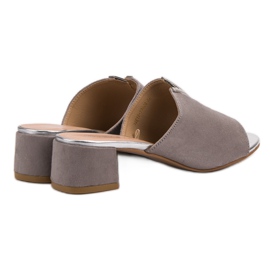 Slippers en daim VINCEZA gris 3