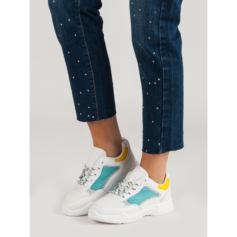 Chaussures de sport confortables blanc multicolore 1