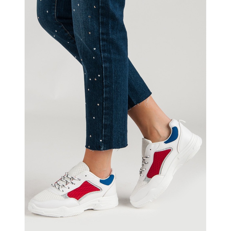 Chaussures de sport confortables blanche multicolore 2