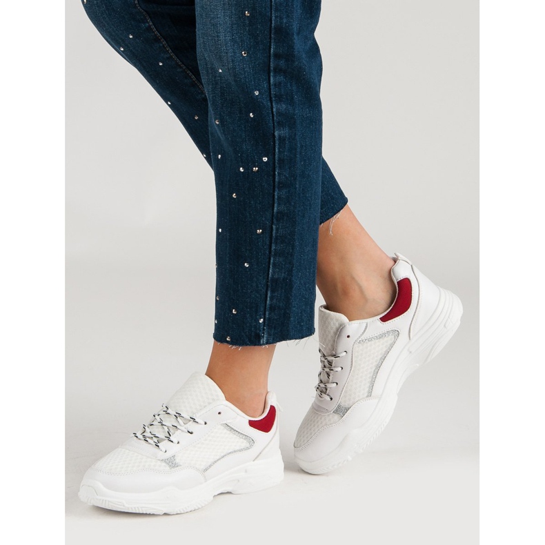 Chaussures de sport confortables blanc 2